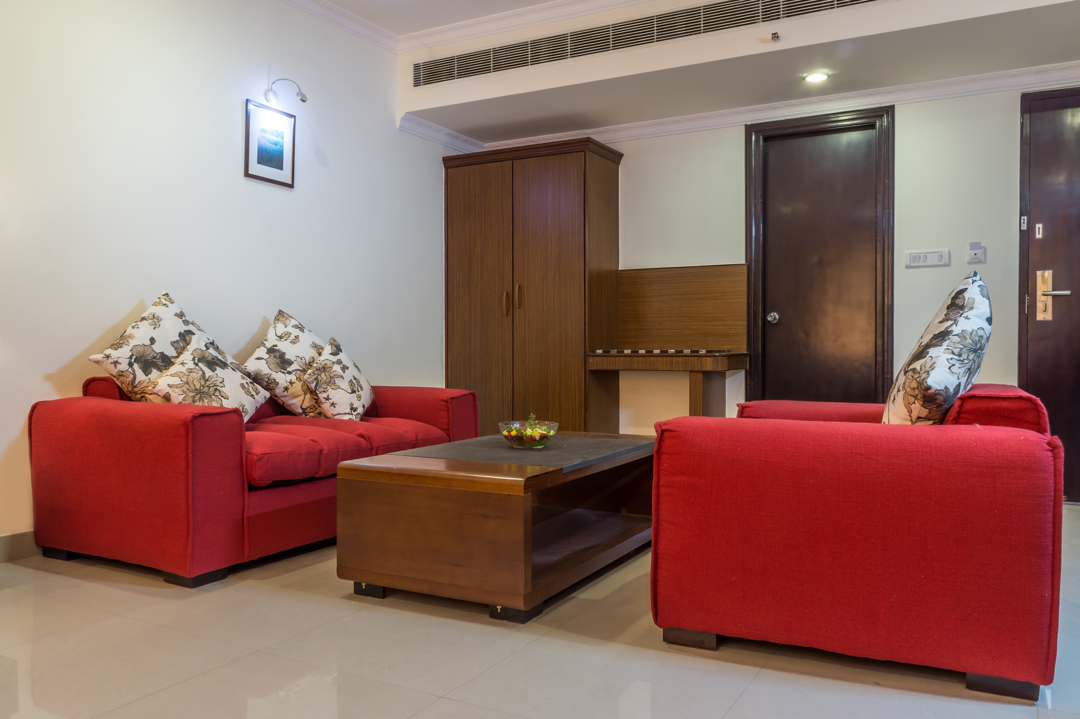 Deluxe room at Hotel Saptagiri