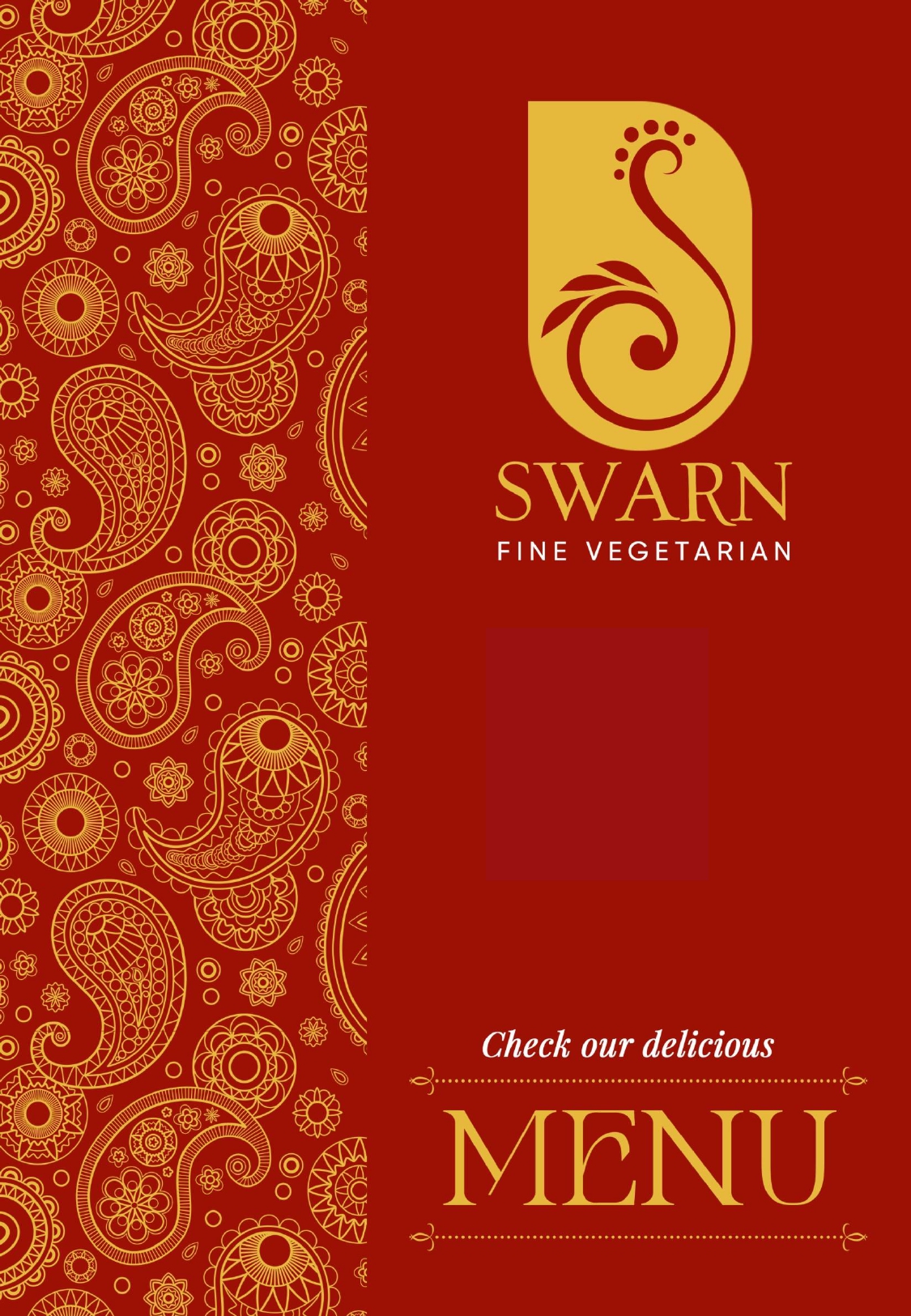 Restaurant menu page 1