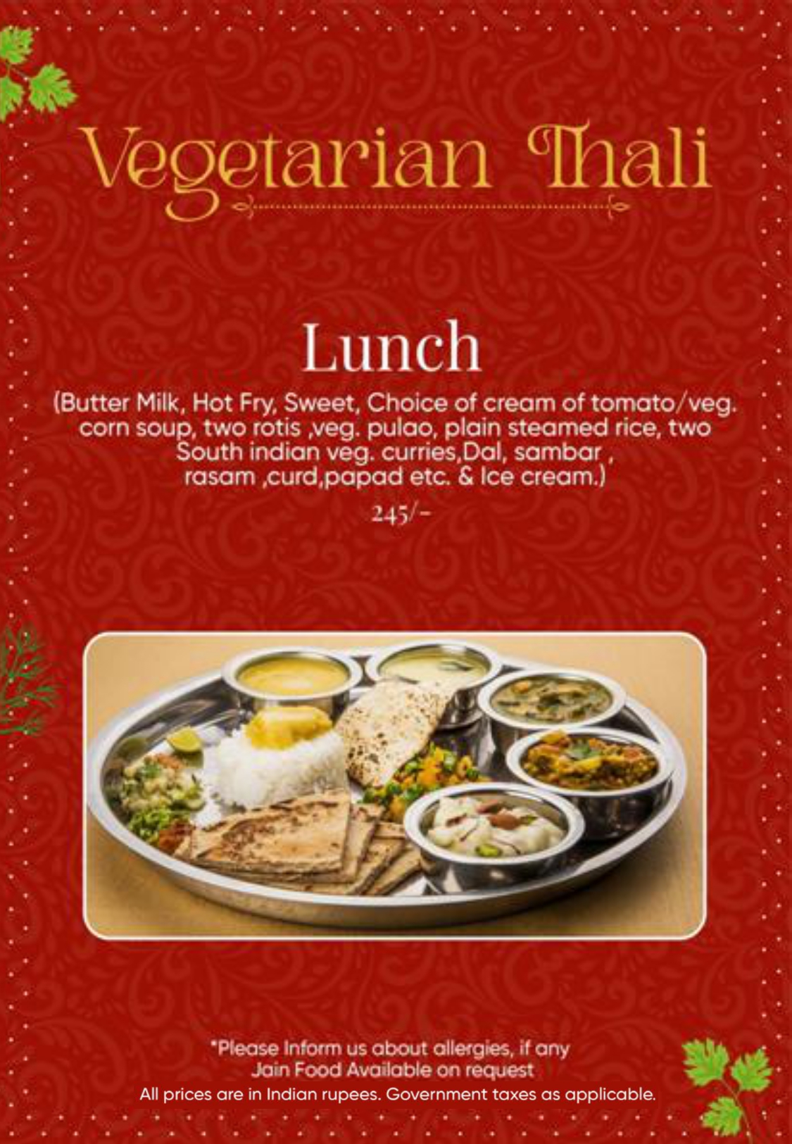 Restaurant menu page 6