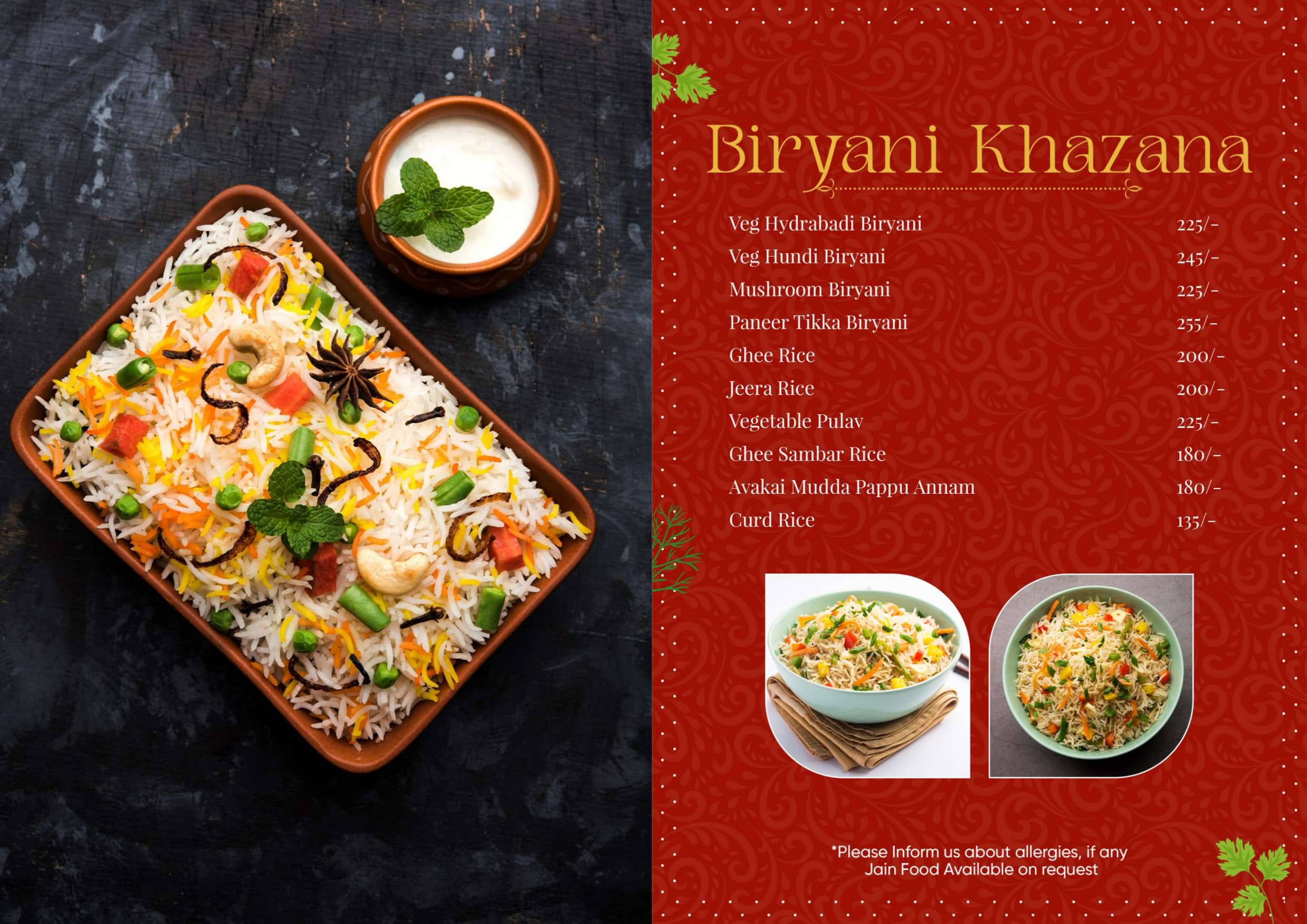 Restaurant menu page 10